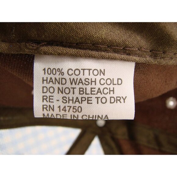 Surfer Logo Blue Checker Brown Hat Beach Island Ocean Surf Sun Distressed OSFM - Picture 7 of 12